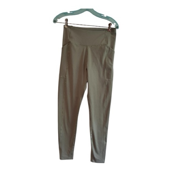 girlfriend collective Pants - Women's High-Waisted Green Leggings